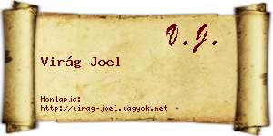 Virág Joel névjegykártya